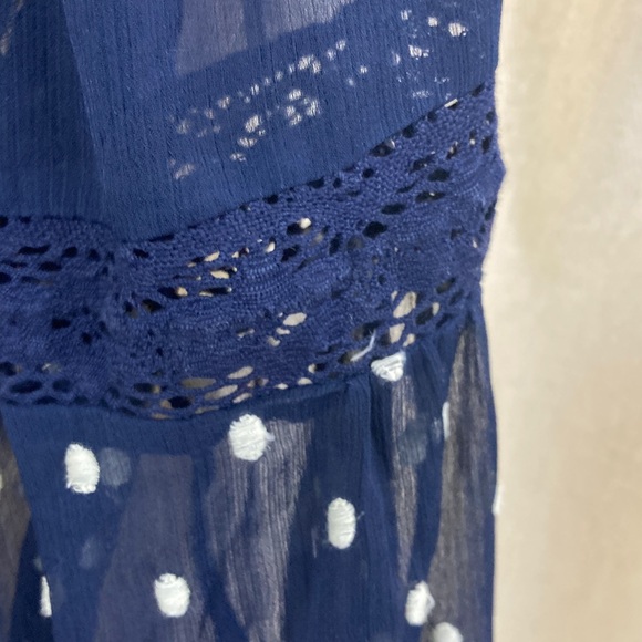 Free People Polka Dot Smocked Blouse NWT - Picture 6 of 6